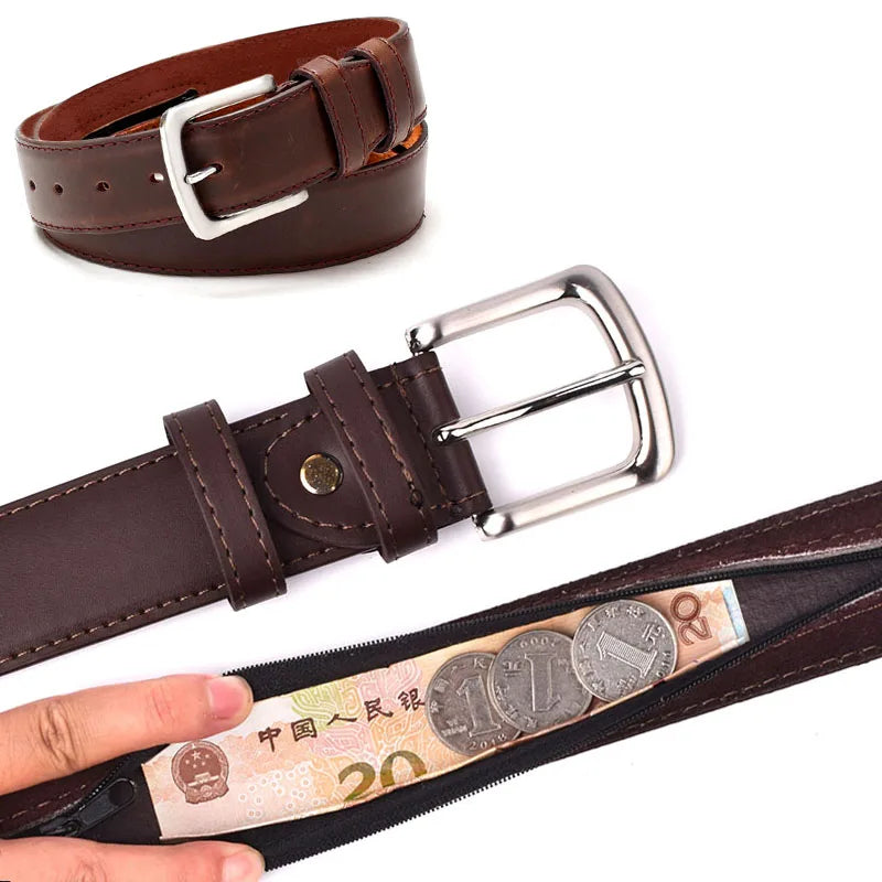 Anti-Theft Leather Belt