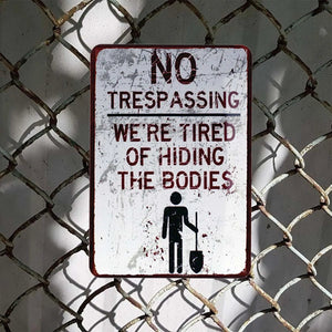 Halloween No Trespassing Sign