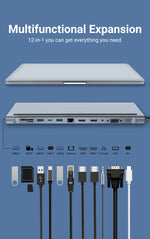 12 in 1 USB-C Docking Station