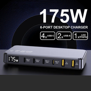 175W GaN 6-Port Fast Charger