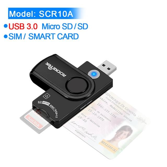 Lecteur de carte mémoire haute vitesse USB-A 3.0 5 Gbps 4 en 1 SD/TF/MS/CF  - PrimeCables®